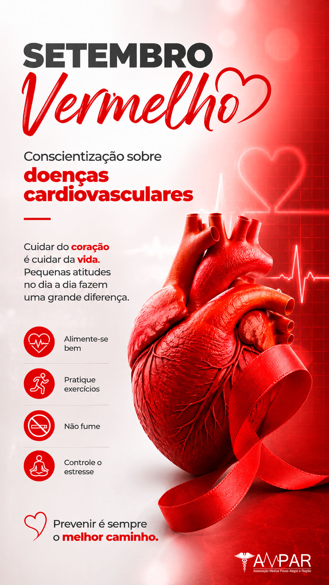 11 - Setembro Vermelho Conscientização sobre doenças cardiovasculares 1080x1920